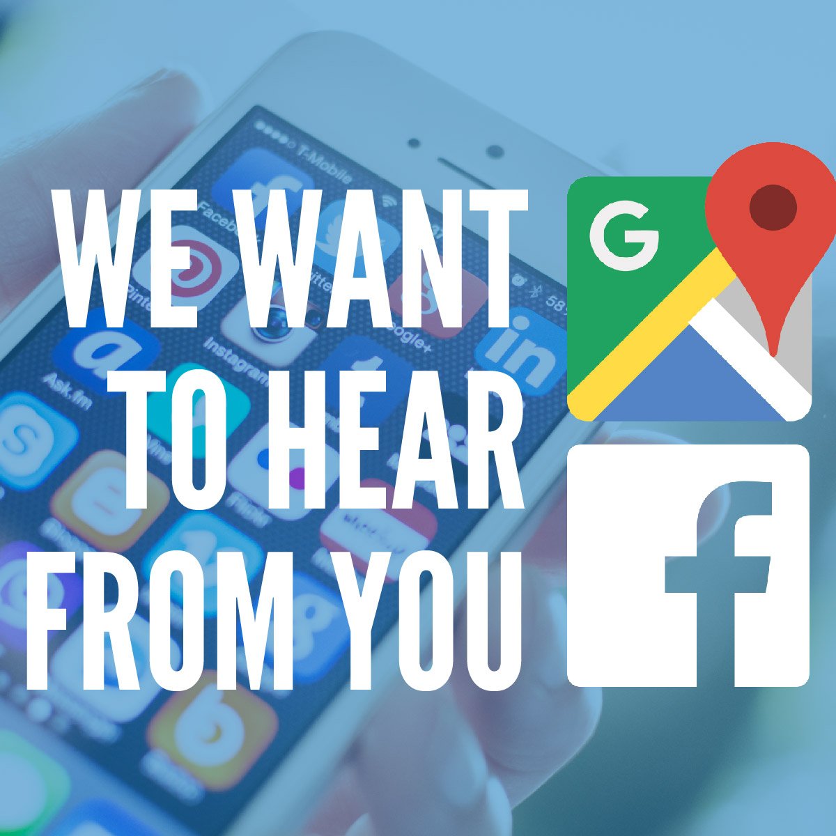 Leave us a review on Google or Facebook!