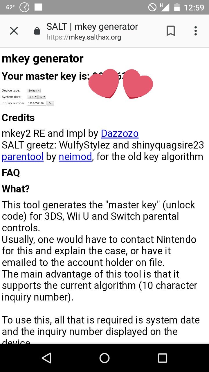 Wii u parental control master key generator for switch Wii u parental control master key generator for switch