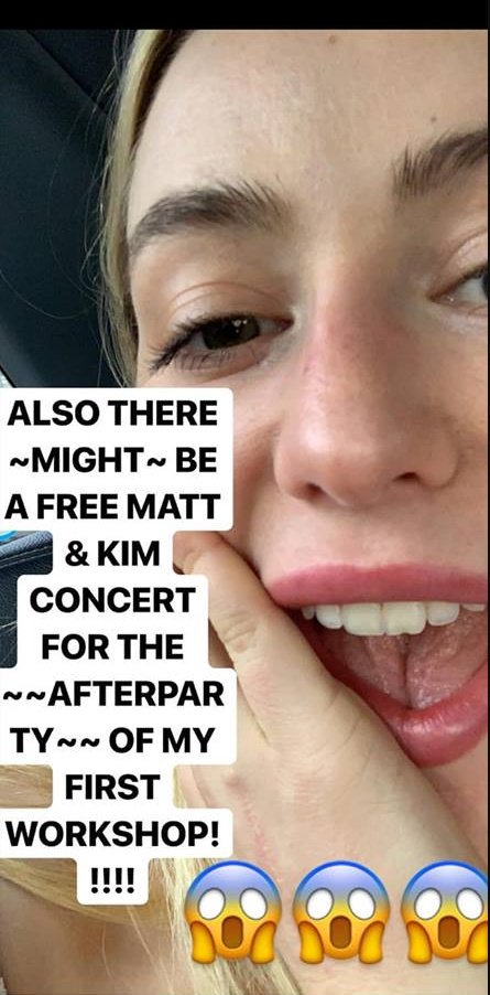 I... I think she's trying to pass off a free concert (that you have to RSVP to) as her official after-party?!  https://www.eventbrite.com/e/the-ipa-the-party-with-special-guest-matt-and-kim-tickets-53818706199