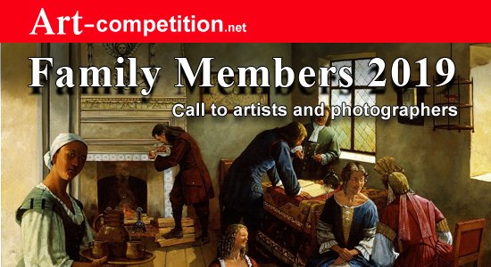 ArtistWebsite's tweet image. Art-Competition.net is proud to announce the Art Call “Family Members 2019”. There will be 5 Winners and 10 Honorable Mentions. This competition is open to all artists and photographers worldwide. 
art-competition.net/Contest_Inform…