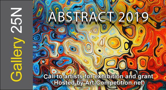 ArtistWebsite's tweet image. (20) artists will be selected for an online group exhibit, "ABSTRACT 2019" at Gallery25N The exhibit and artists will be extensively marketed and presented to the gallery list 22,000 of clientele, Featured in Art Market News with over 32,000 subscribers 
art-competition.net/Contest_Inform…