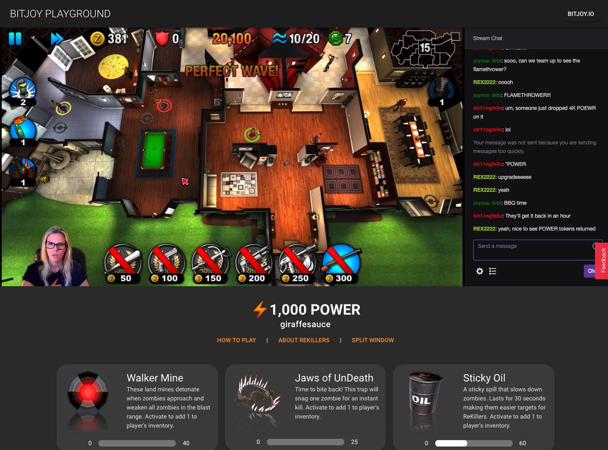 str11ngfell0's tweet image. 1 hour in and the duchess is on Night 5! Night 6 is her best.  Come play with us at playground.bitjoy.io   #bitjoy #eos #eosio #blockchaingames #blockchain #gaming #twitchdev #twitchstreamer #mixerstreamer