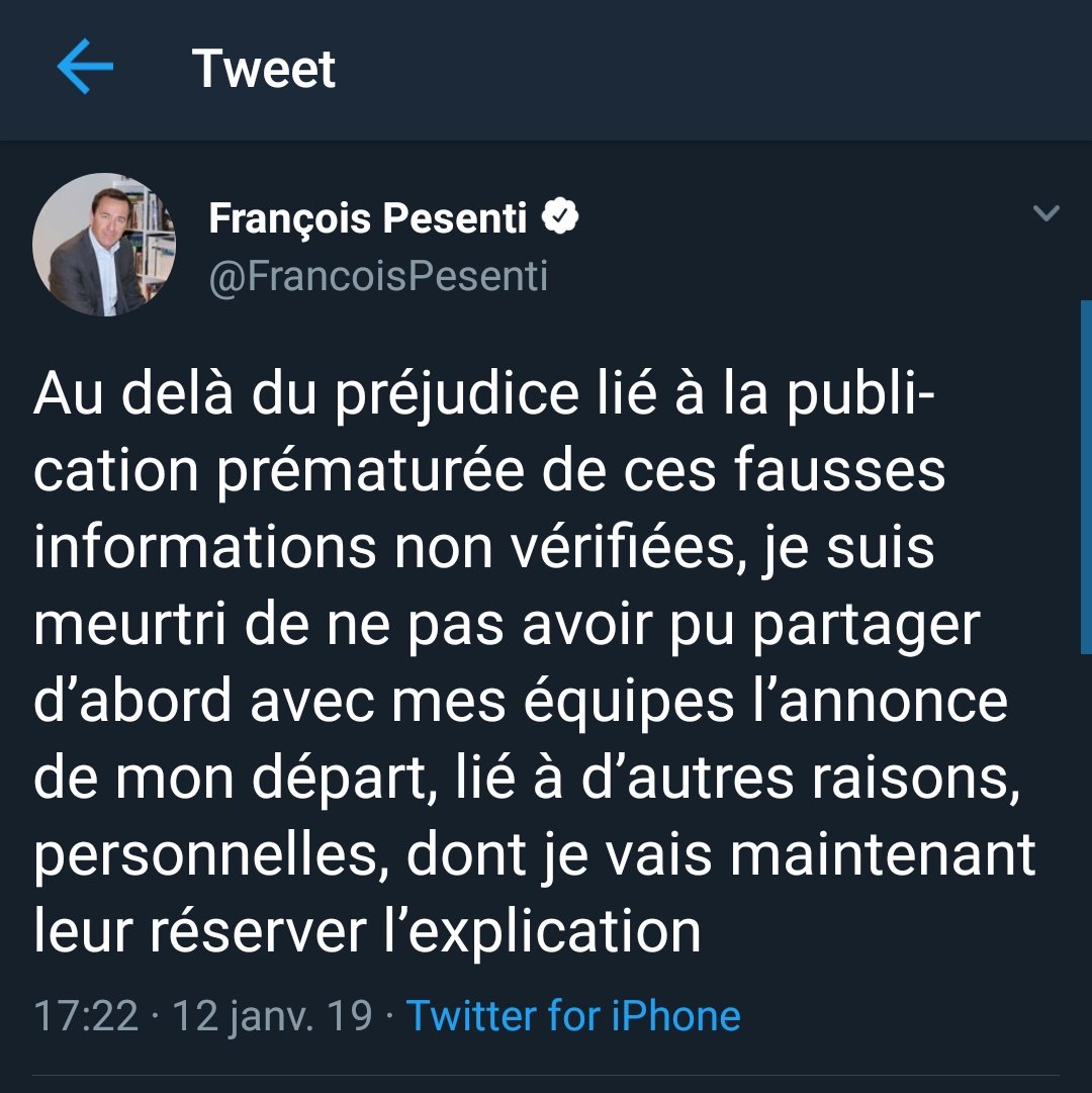 JournalObs's tweet image. Le DG de RMC (@FrancoisPesenti) réagit à l'info de l'Equipe (@SachaNoko) sur son départ de RMC pour Mediapro.