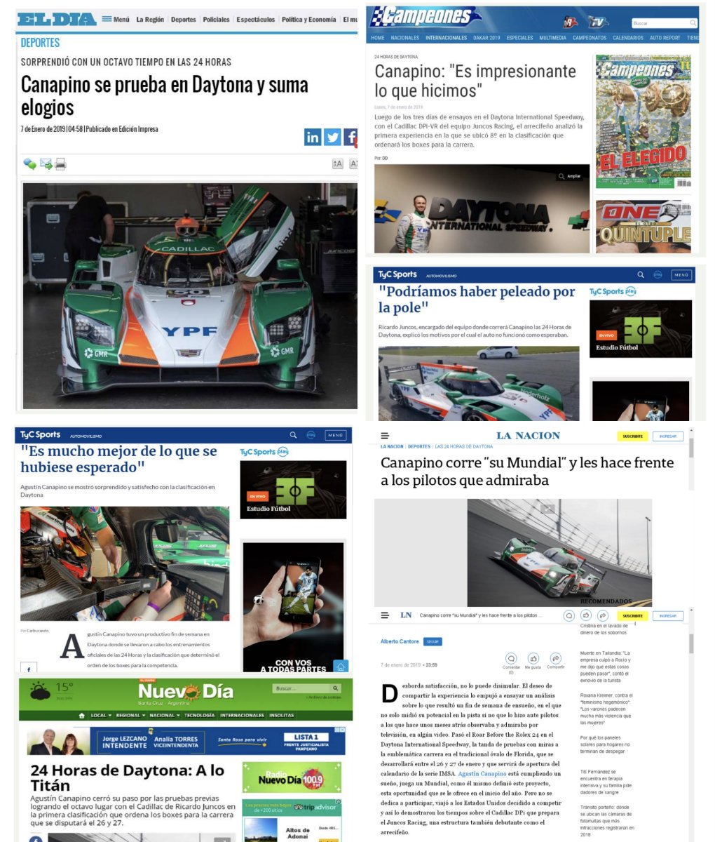juncoshollinger's tweet photo. 📰 Gracias a los medios por la cobertura que se tuvo en Argentina 🇦🇷  la semana del #Roar24. ¡Ya falta menos para las 24 Horas de Daytona! T-11 días. 

#GoGreen 💪🏻 https://t.co/l7037DbmVT