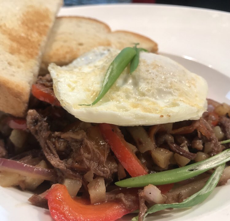 Short Rib Hash, topped with a perfect fried egg. #hungry #feedme