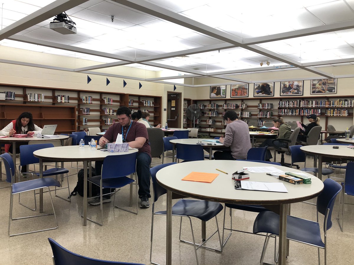 Today (Saturday!) 290 <a href="/EasternTechHS/">EasternTechHS</a> AP English Juniors and Seniors arrived at school at 8:30am to take a 4 hour practice AP test.  11 faculty members came to proctor and are now scoring the 870 essays so that students can get immediate feedback!  So proud to be Eng DC here!