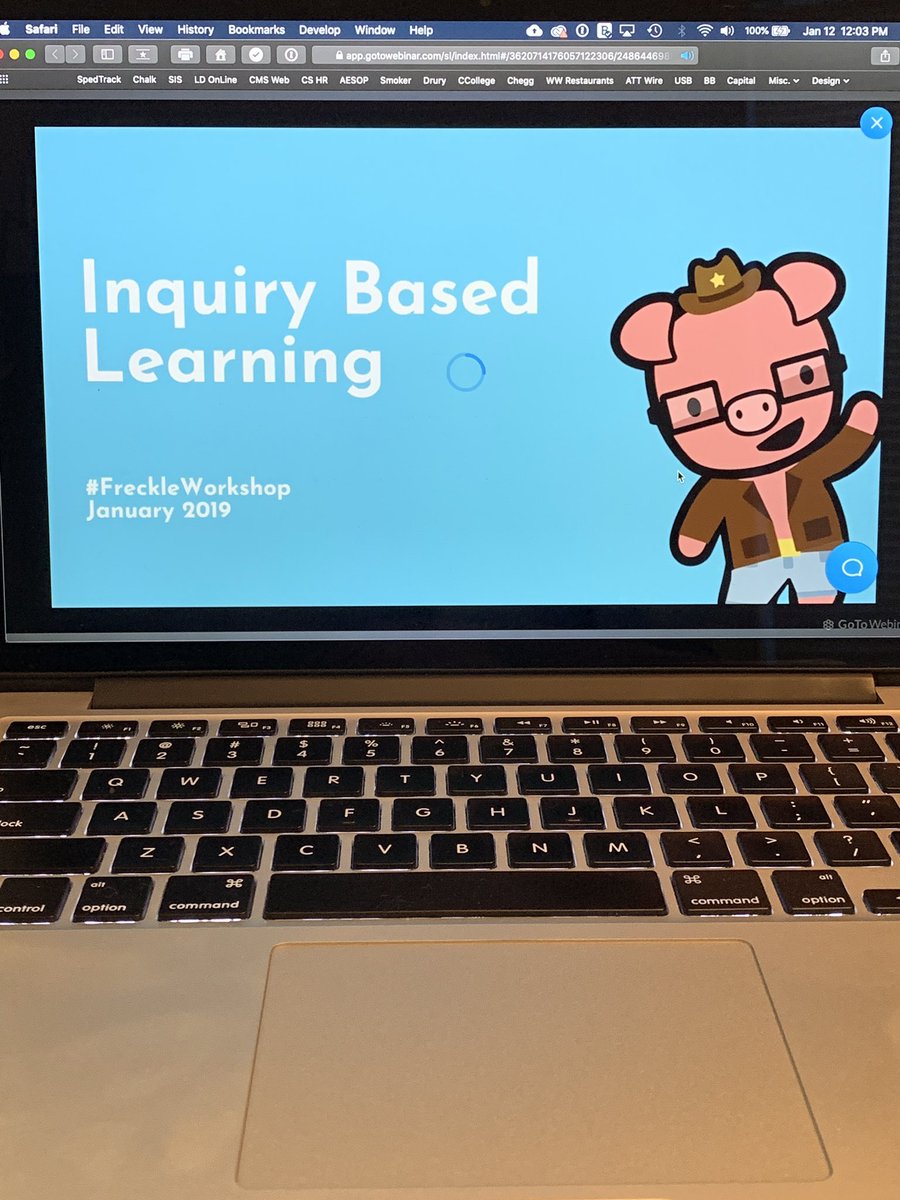 CynAnn1's tweet photo. Webinar on a snowy Saturday. Learning all the great ways I can use Freckle to enhance student learning. @cmslakers #EveryoneLearningEveryDay #FreckleWorkshop https://t.co/MfjNbztlOf