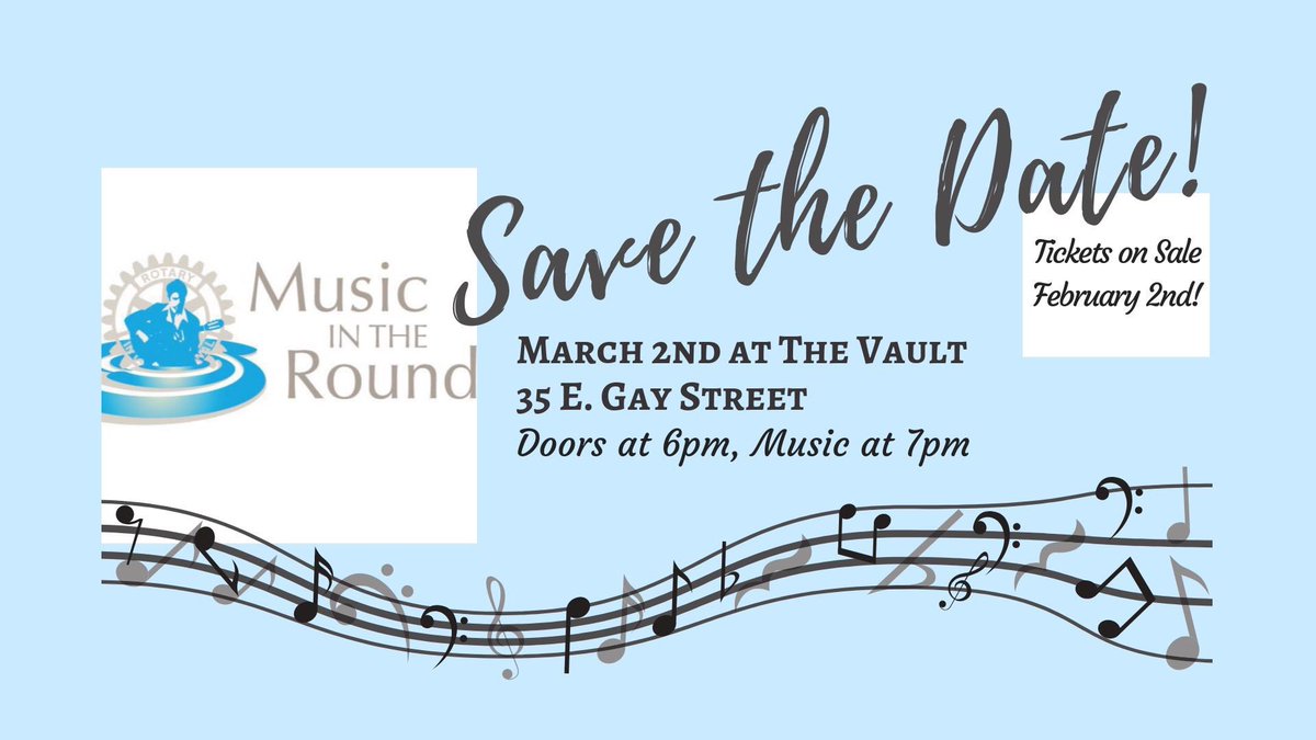 Save the date &amp; a NEW location! It’s going to be another amazing Music in the Round!!!