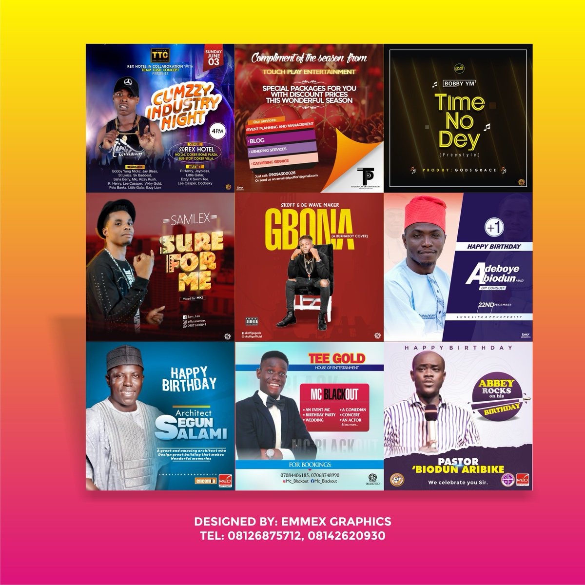 EmmexGraphics's tweet photo. NEED A DESIGN? #Artworks #Logo #Banner #Flyers/Handbill #Cartoon #Clubflyers #ComplimentaryCards #PlasticIDCard #Bookworks #Branding #Birthday #Customized T.SHIRT #upcomingartist #awesome #london #celebrity ✓ DM Let's talk business/ WhatsApp - 08126875712, 08142620930. https://t.co/ENfW2KFgET