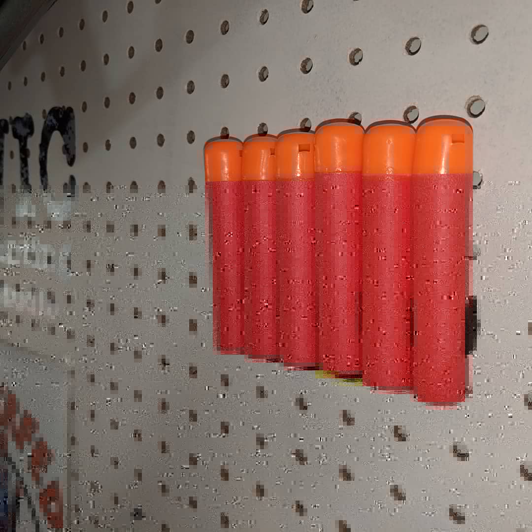 DMfwic3's tweet photo. A #pegboard #solution #3dprinted #everyday

Adding to the #nerf wall with a bracket for 6 #nerfmega #darts. #lowpoly

#available soon on #etsyshop #cults3d https://t.co/6Kr1y3pc4M