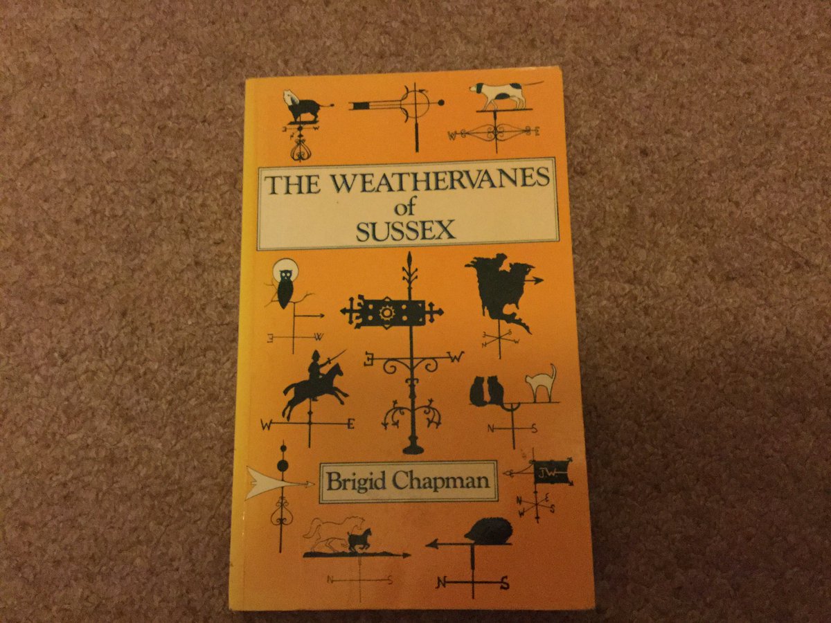 PemberyJohn's tweet photo. Today’s second hand book bargain. The back cover asks whether I knew that although Eastbourne has most weathercocks Lewes has the most weathervanes in the county. I did not! If only I’d found this before this weeks #weatherinchurches https://t.co/Z1EtQMiBsc