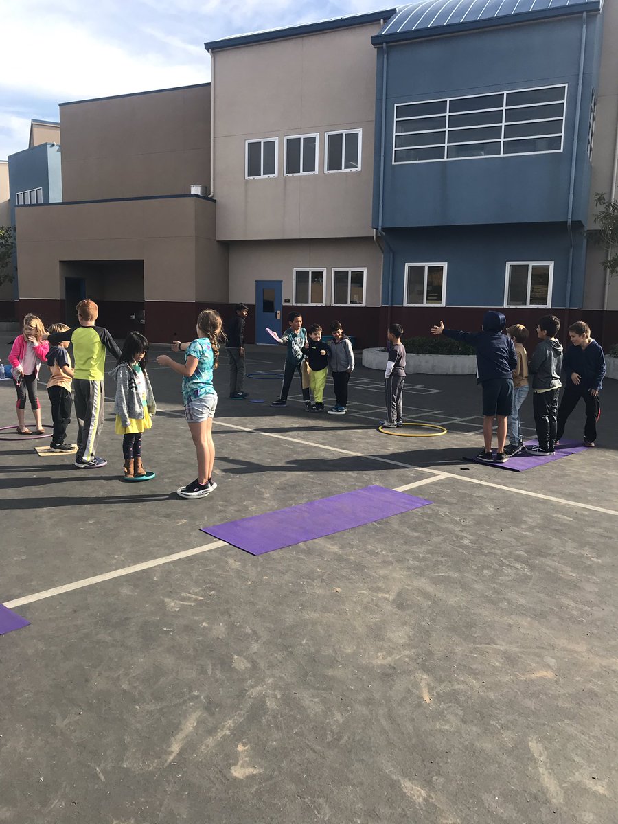 Team Challenge with our buddies <a href="/mskatiesullivan/">Katie Sullivan</a> : “Cross the River” helped us practice our problem solving and communication skills, while considering others’ needs for the team to be successful #OASharks #themagicofjonesville #FunFriday