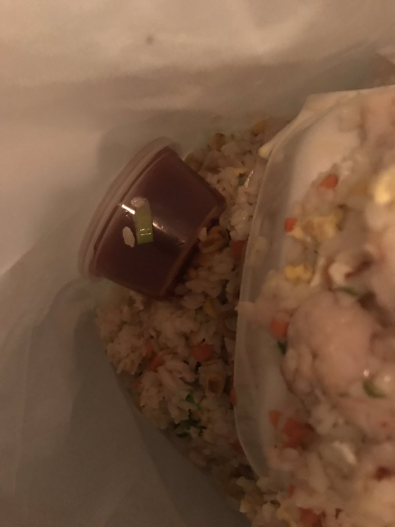 keepingursanity's tweet photo. Wtf @OrderinSA after an hour and 20 min wait we get food full of melted plastic... https://t.co/q8dkkNYJpW