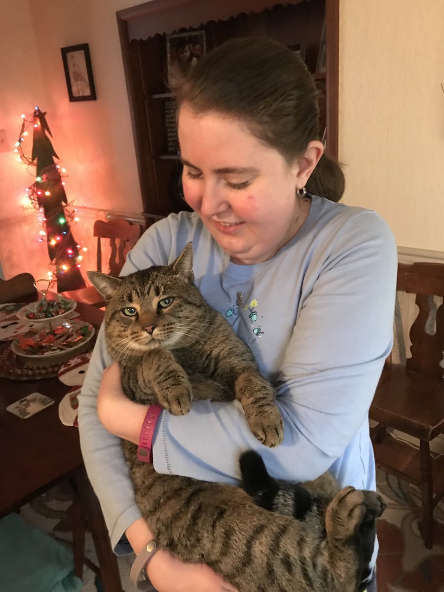 futurewriter13's tweet photo. Me and my Shadow from this past week! I’m really happy that he is letting me hold him! He is also spending the night here regularly and he loves sleeping on @amykauffmantv’s bed! #meandmyshadow #shadowstories #shadowtails #kauffmancatfe #cat https://t.co/LKy2hYOvLc