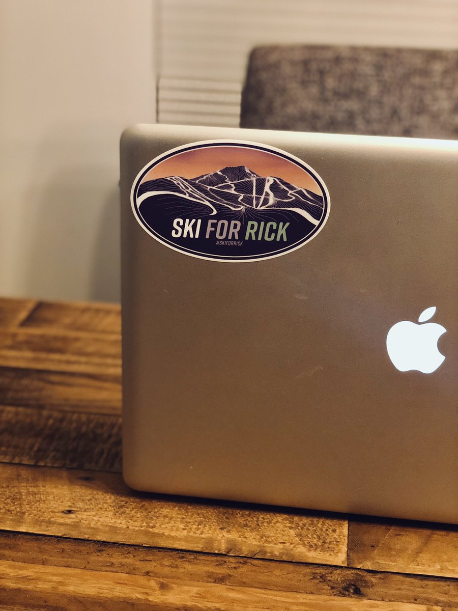 Hypergiantco's tweet photo. Really happy about how these came out. Such a great way to honor a friend. #skiforrick #ski #stickers https://t.co/j1IxeBAyRl