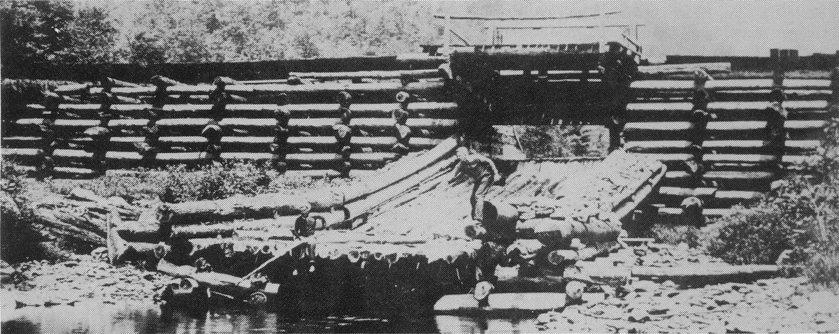 1st. size of streams & rivers has been artificially changed. In the PNW, logs were forced down streams by tempory splash dams that scoured out rivers. (By Unknown - Harry Stephenson, Sr. "History of Little Pine Valley", 1992, page 104., Public Domain,  https://commons.wikimedia.org/w/index.php?curid=4632277) 14/