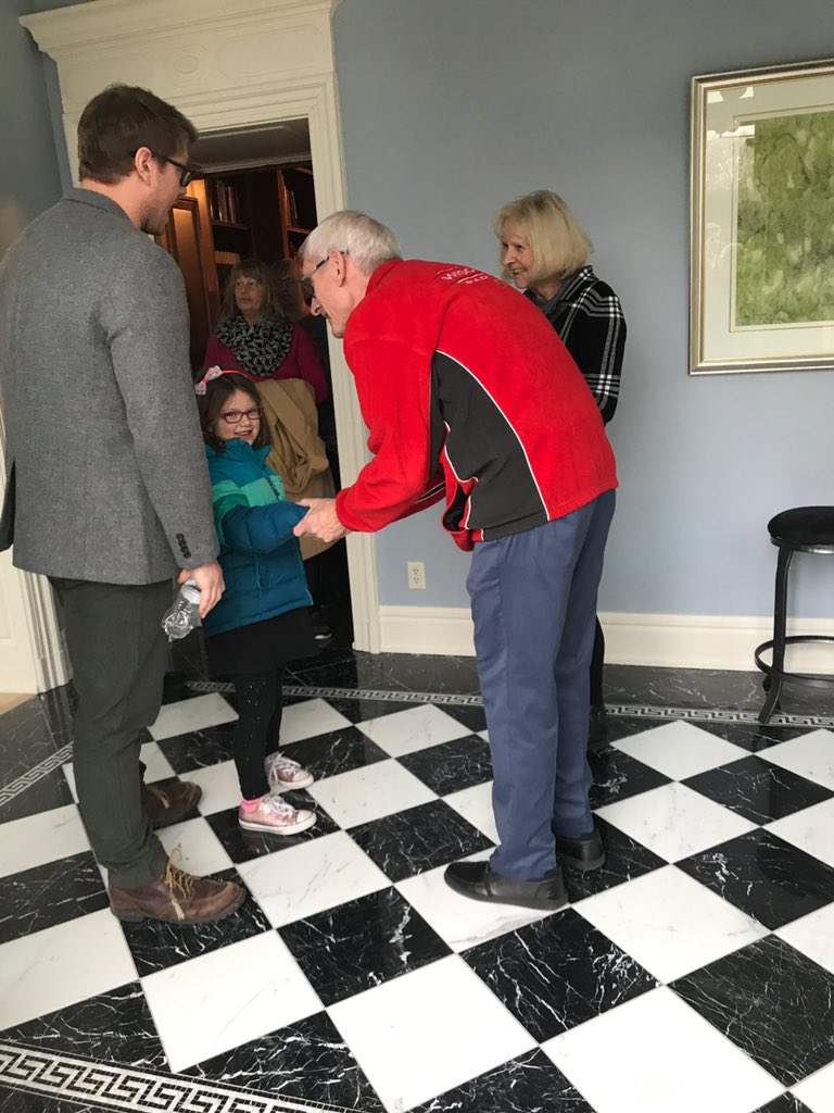 EversInaugural's tweet photo. Thank you to everyone who came out to visit @GovEvers, First Lady Kathy Evers, and @LGMandelaBarnes this afternoon at the Executive Residence. #OurWIOurValues https://t.co/vxOaW8c47a