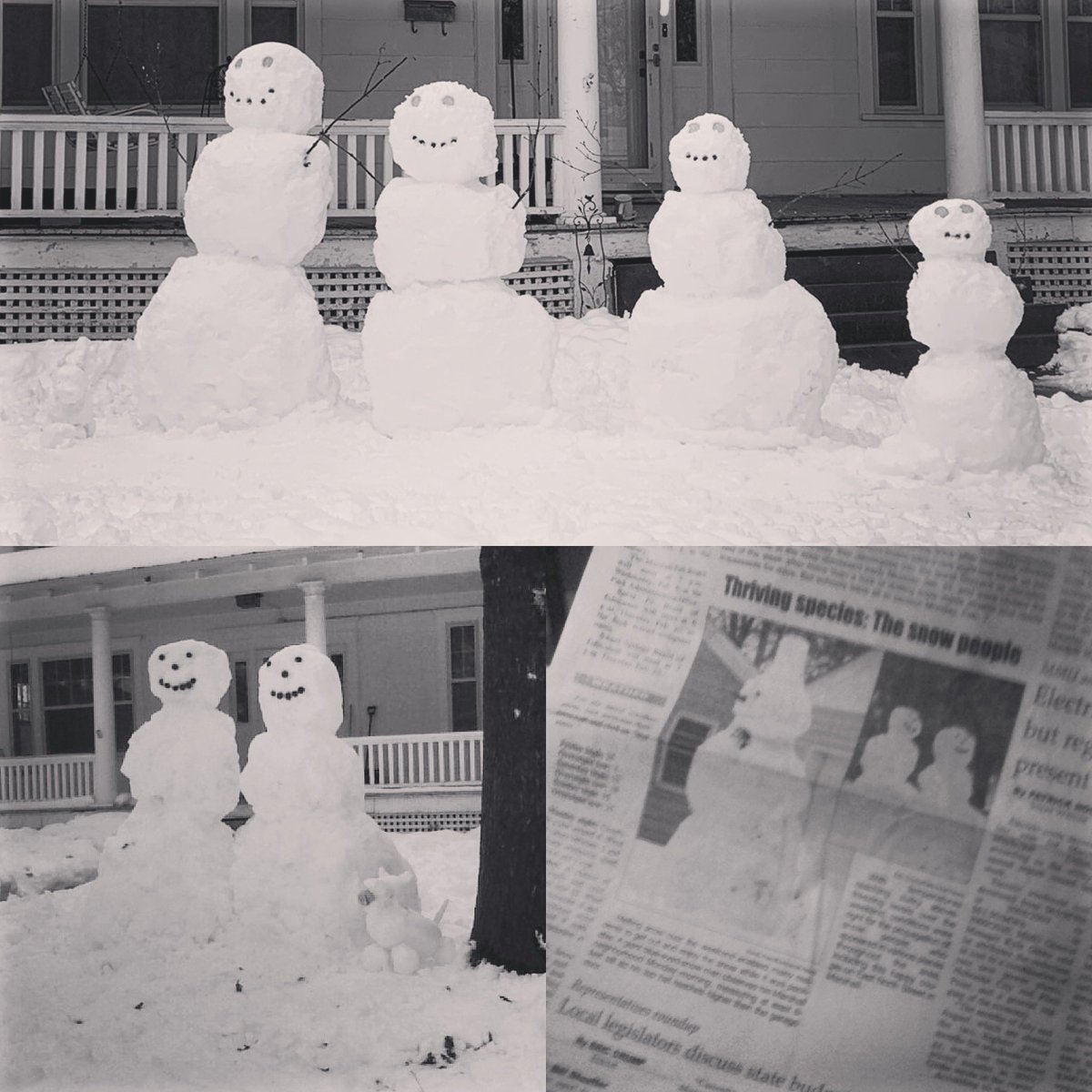 Mrs_Library's tweet image. Feb. 2011 my snow family made local news. This year I suppose it will not. Our family may have changed, but our ❤️ of the outdoors &amp;amp; making things has not. #becreative #makethings #ModelMaking even when it’s hard work. 🏋🏽‍♀️ @theMrGaskill