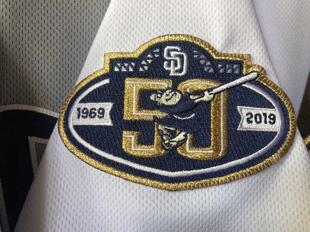 Petco Park on X: The @Padres' 50th Anniversary patch on authentic jerseys  and on-field hats will be available at the #Padres 47 Brand Team Store  starting tomorrow! 🙌  / X