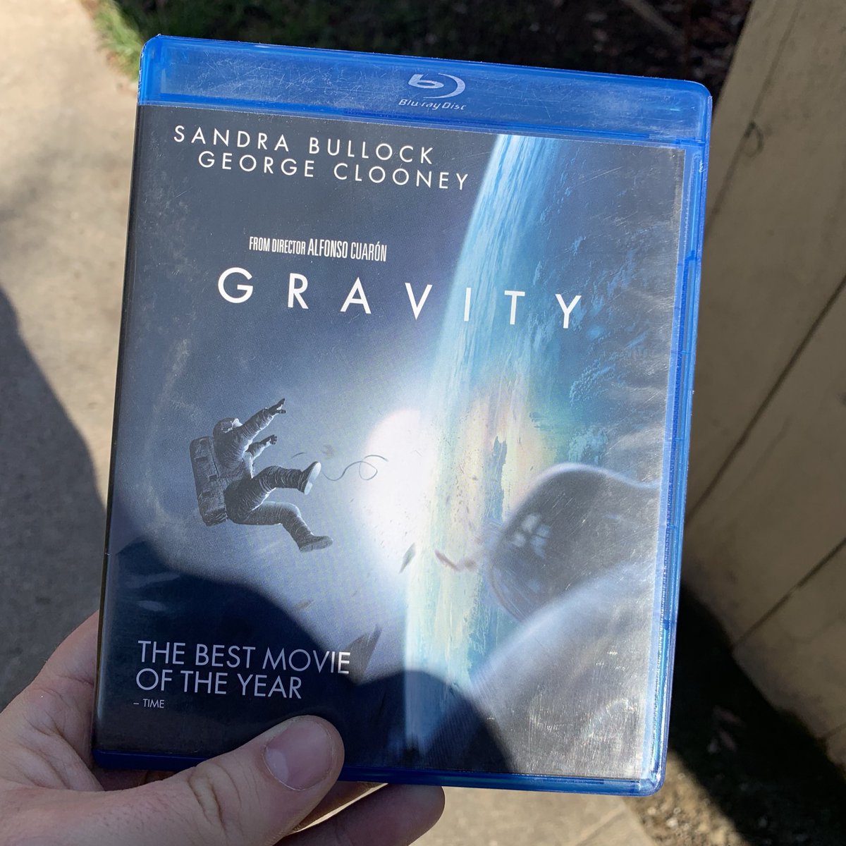 BestFrankMiller's tweet photo. Another #Danflix delivery. I think I’ll keep this Gravity Blu-ray. Thanks #Danflix! https://t.co/Rwb78avVRw