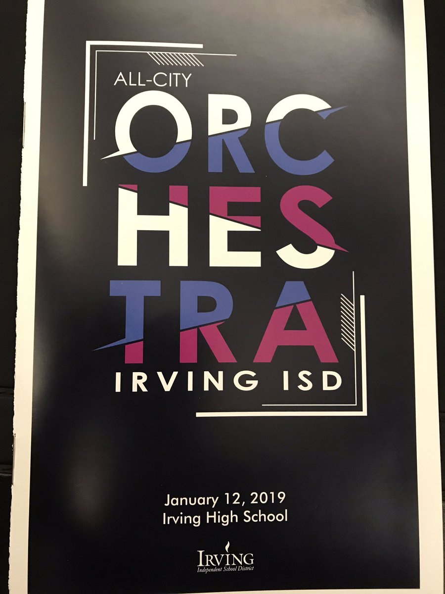 Excited to hear our MS &amp; HS Irving All City Orchestra Concert. Very proud of these students.