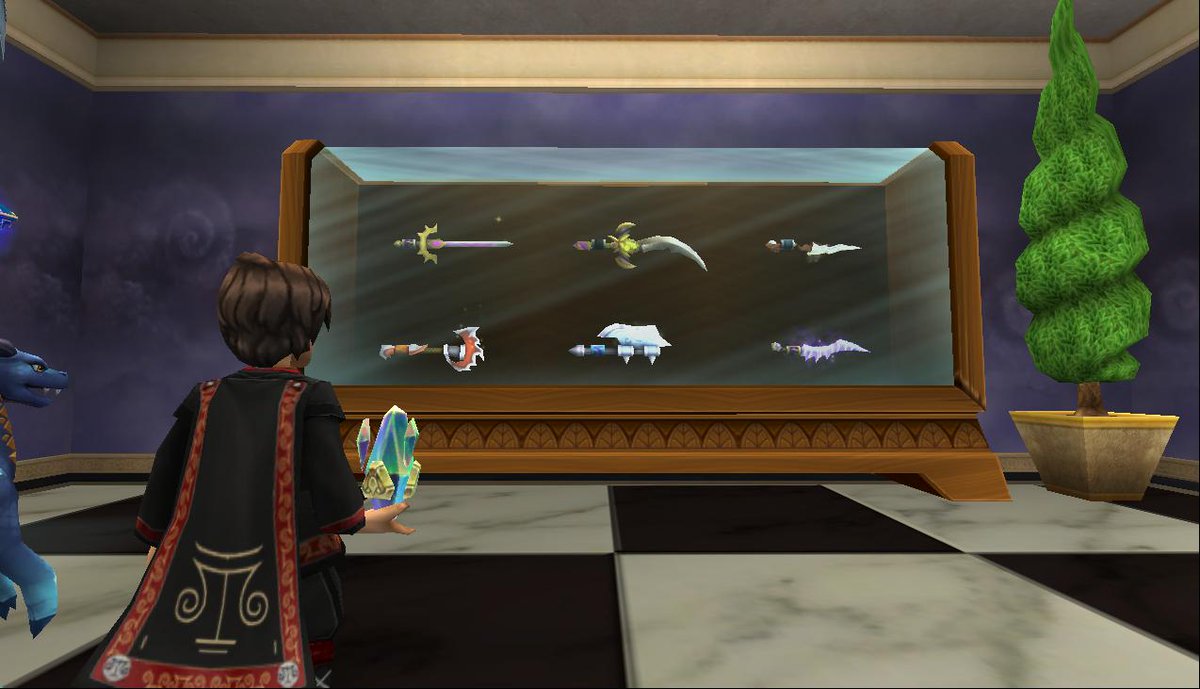 shadeofblood's tweet photo. Thanks to #CastleMagic, I can display my wands and weapons like this. π
#Wizard101 https://t.co/Fc51emtc0M