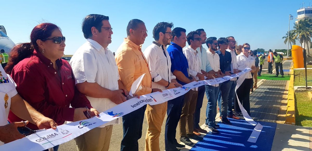 chitocroc's tweet photo. #CrocColima @davidoq presente en la Recepción vuelo #AmericanAirlines a Manzanillo enhorabuena a los que eligen nuestro destino y gracias @gobiernocolima @nachoperaltacol por su trabajo que favorece dependientes del turismo Colimense #EfrainAngulo @SeturColima @IsaiasSiCumple https://t.co/n2M8uYisAW