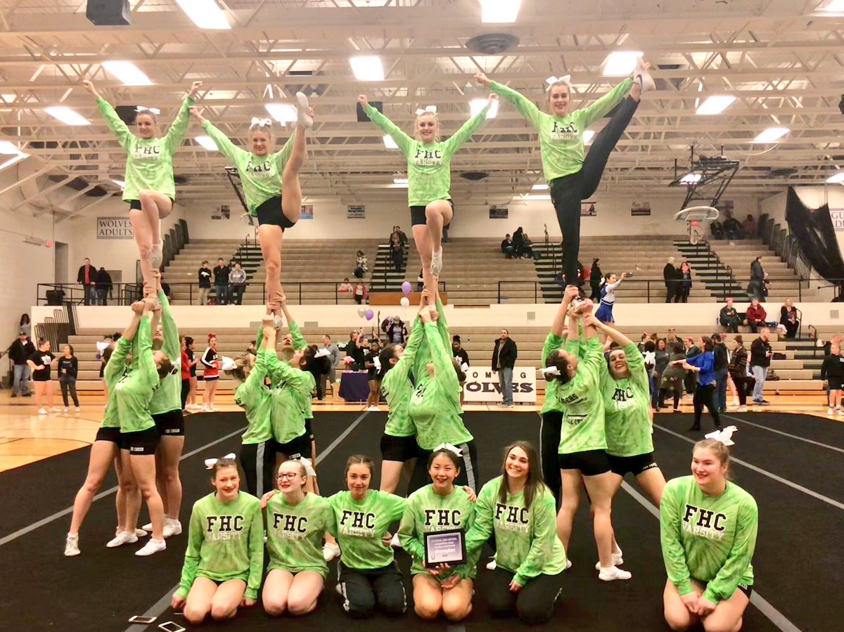 1ST PLACE!!! We are so happy to have had our Highest scores in ALL 3 rounds AND we hit our first goal of scoring 220 in Round 1!!!! #RangerPride  #RangerStrong #TheFightIsOn #FHCVarsityCheer #CompetitiveCheer #DoWhatYouLove @fhcsportsreport