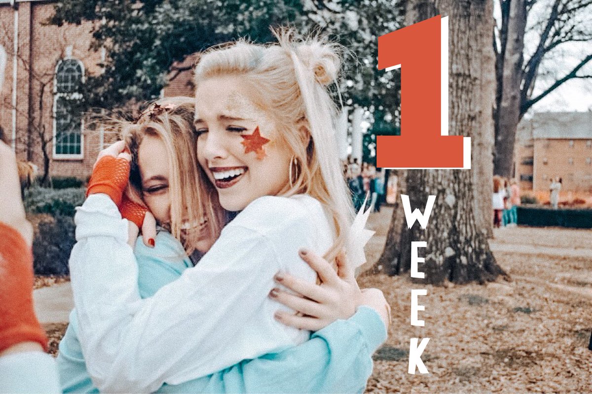 1 week until bid day ! Whooo 🌟🌟