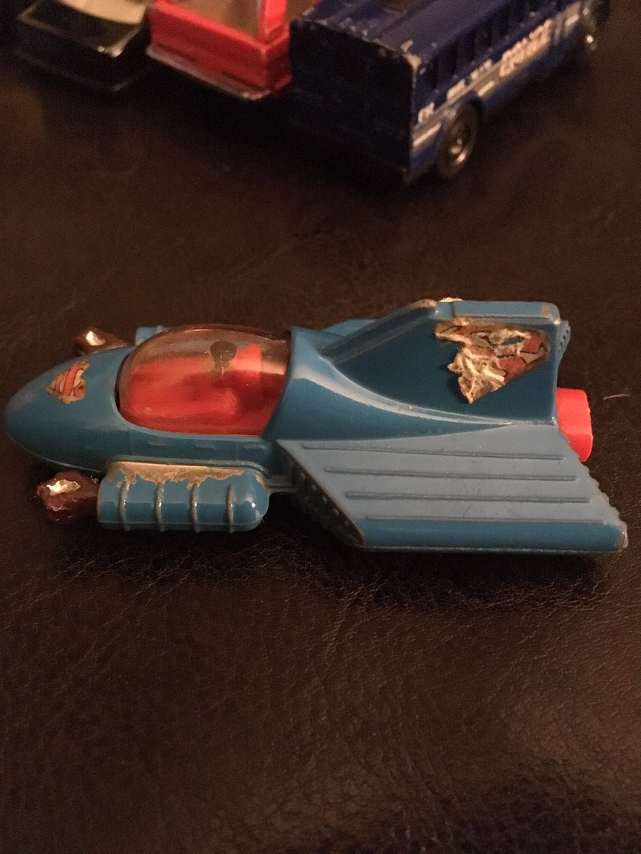 So my son’s into my old matchbox cars and he finds this gem - made in 1979.  The “Supermobile”.  Awesome, but did Superman ever need a plane?  🤔 #dontoverthinkit