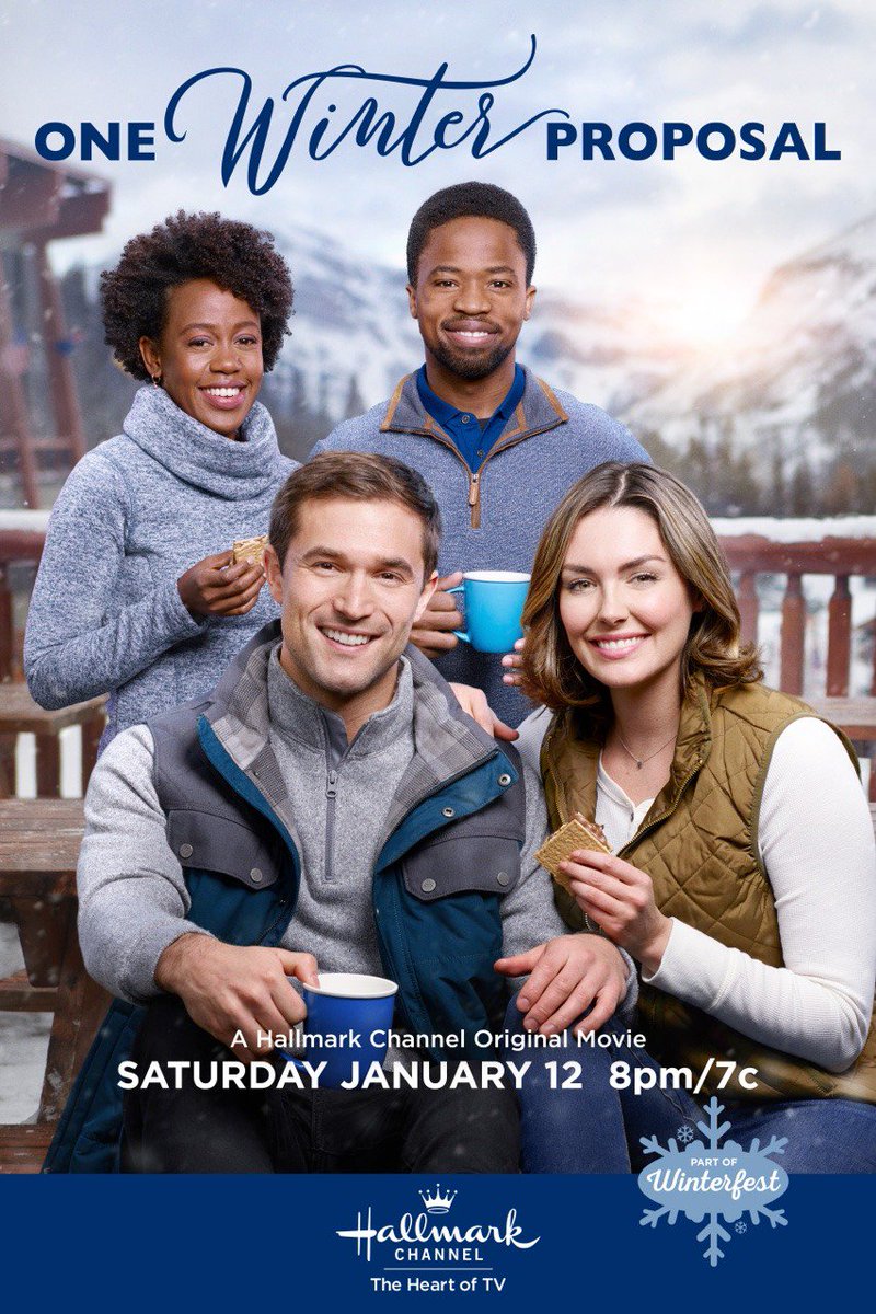 Brandonsbuddz's tweet image. Before you watch the sequel, #OneWinterProposal be sure to watch #OneWinterWeekend. It's starts at 6:00pm and the sequel #OneWinterProposal premieres tonight at 8:00pm/7c on @hallmarkchannel part of #Winterfest. Starring @TaylorCole, @jackoturner, @RukiyaBernard, &amp;amp; @DewshaneW.