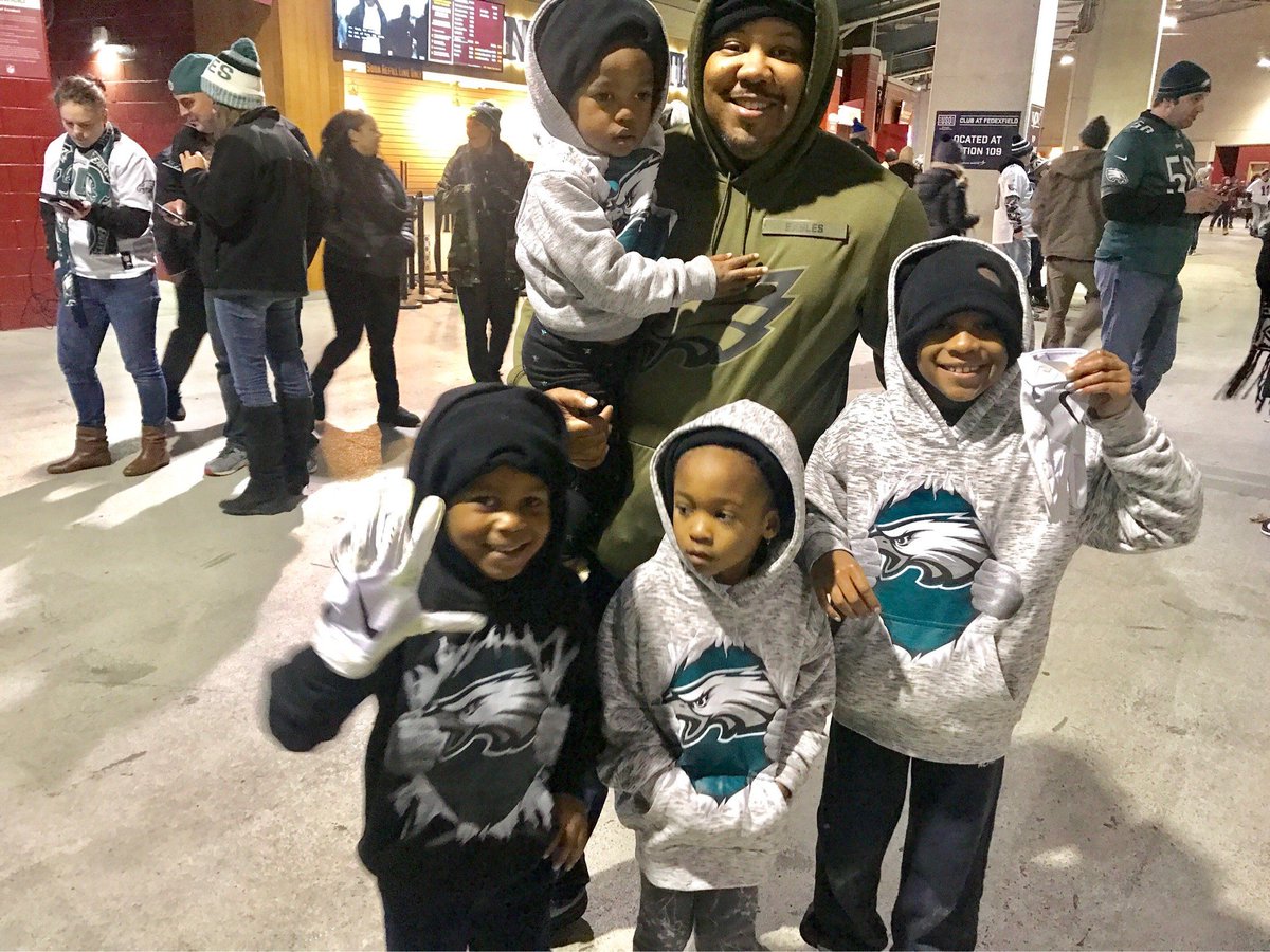 CAlexanderAPS's tweet photo. @Eagles Where did we go wrong? We are Saints Fans! Family of Saints! So why is our son an Eagles fan, his wife, AND our grandkids!!! Tomorrow.... https://t.co/HpM5TZmRLj