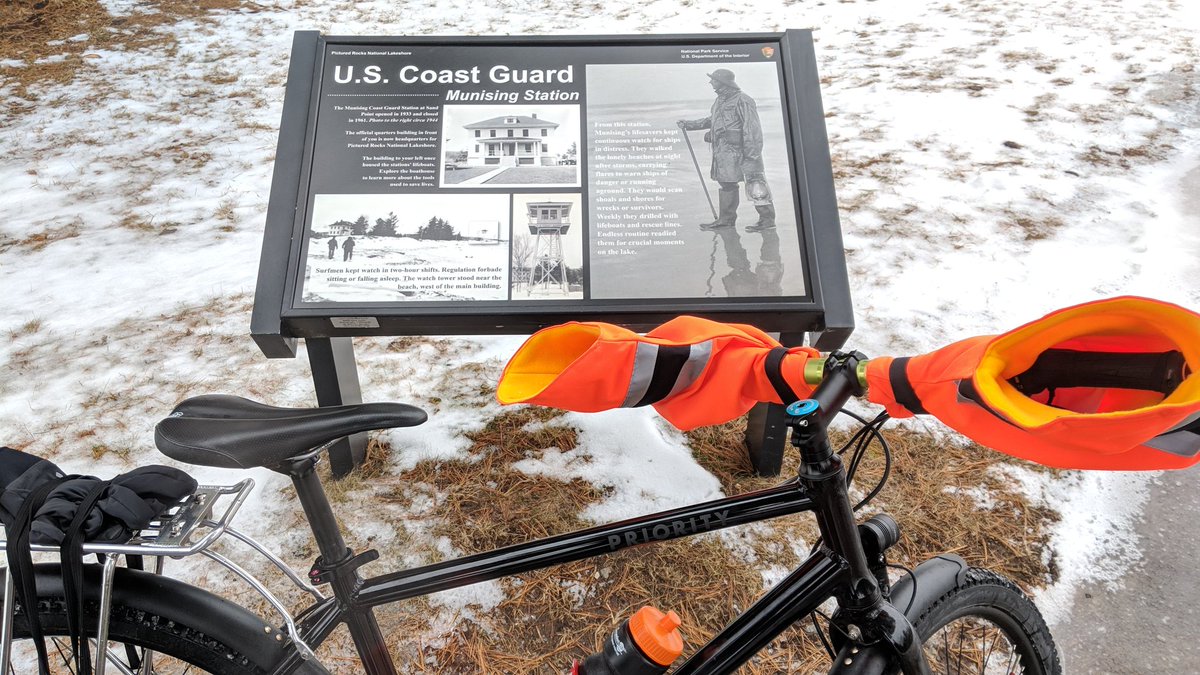 JonathanGennick's tweet photo. Checking out a little bit of #CoastGuard #history the other day. #RidePriority #pogies #warmhands https://t.co/ud0WeqcsXw