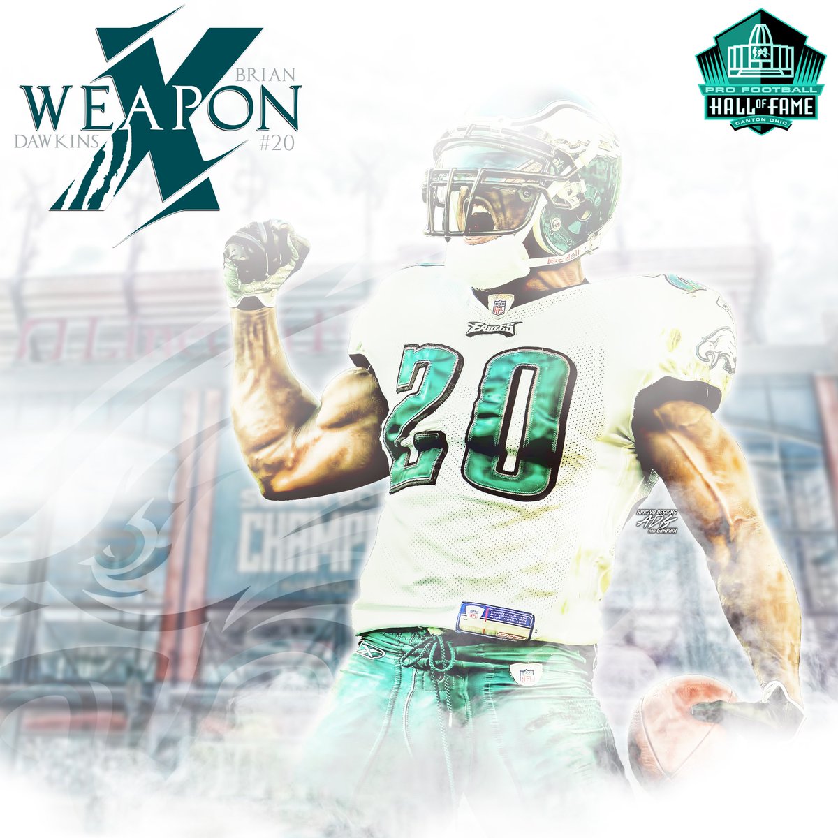 ADandGraphix's tweet image. You know his name! Mr. #HallOfFamer! #BDawk #BrianDawkins #Eagles #FlyEaglesFly #NFL