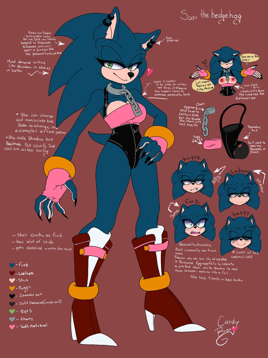 Heres my Female bersion of sonic. 
