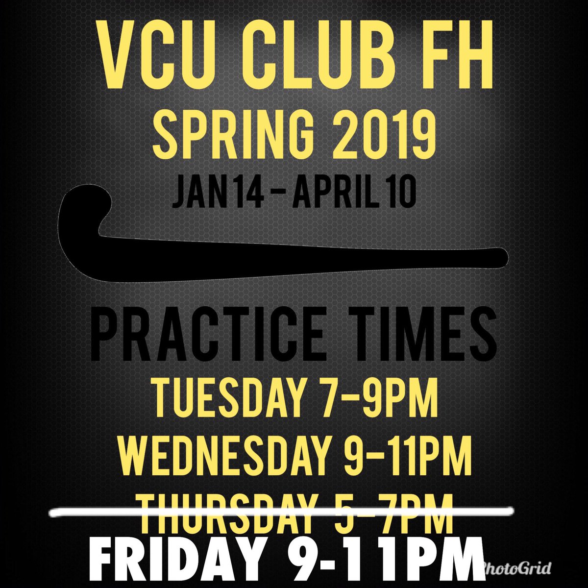 vcuclubfh's tweet photo. WE ARE BACK FOR 2019! Original practice times were posted, but here are the official times for our Spring 2019 szn. LETS GO RAMS. 🐏🌟 https://t.co/zv8OsNlxpj