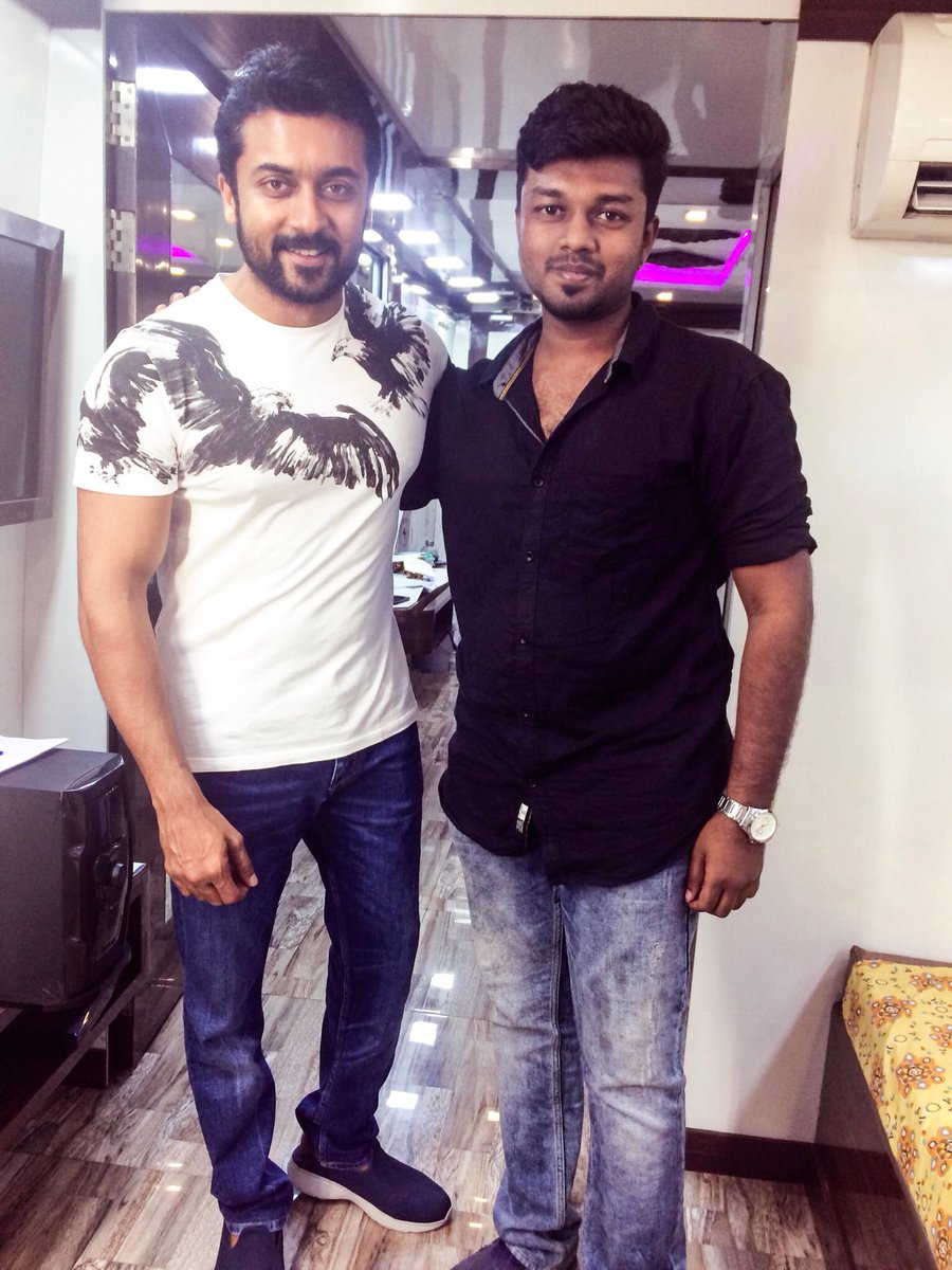 Imsteffin's tweet photo. It’s a wrap up for @Suriya_offl Anna 😍♥️ it was a very happy & special moment to meet him yesterday.. #fanboy moment #NGK #NGKShootWrappped #NGKShootingWrapped #NGKUpdate https://t.co/9dOwNnmkN8