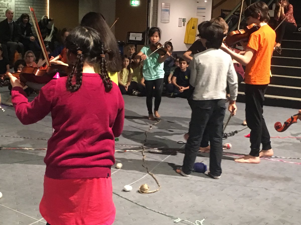 bethhabjam's tweet photo. The kids were AMAZING tonight with their Spinning Yarns improvisatory composition. Such focus and commitment. A very moving experience to witness #proudtutor #YoungStrings #StringsFestival @RNCMvoice https://t.co/zrHVGOa6er