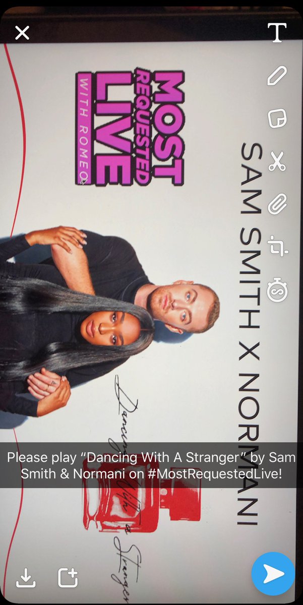 NormaniRadio's tweet photo. Alright Nation, Let's take advantage of Snapchat!!

Send a picture and Request #DancingWithAStranger to @MostRequestLive! 

SNAPCHAT: @MostRequestLive

*MRL does check and take screenshots of our Snaps. This is an effective strategy!* https://t.co/0yaTHdK5WO