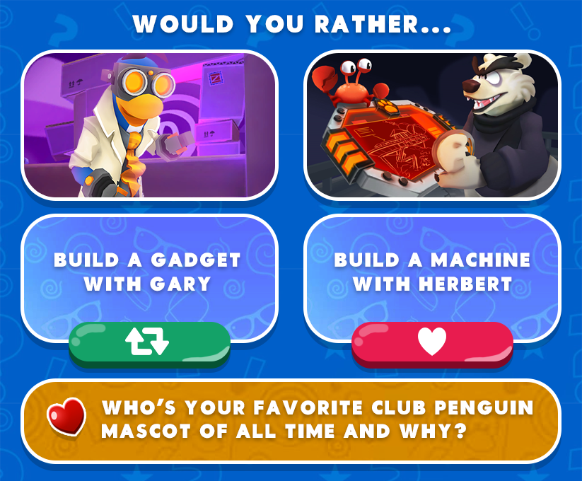WYRCP's tweet photo. Question #49: Let's build! 🔧 #clubpenguin https://t.co/zsCyGK4FNl