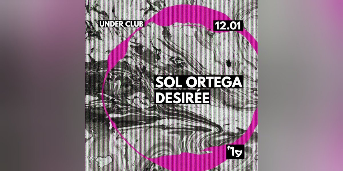 Este sábado vuelve Sol Ortega a la cabina de Under Club.

Gran momento de su carrera, más que merecido después de tanto esfuerzo ✊

Acompañará la noche desde las 00 hs, Desirée, quien se presenta por primera vez en casa.
Los esperamos 🖤