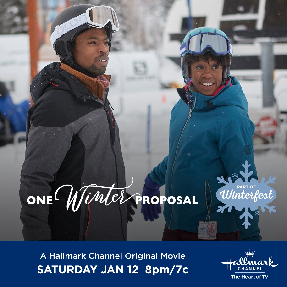 billabbottHC's tweet image. Tune in NOW to see #OneWinterProposal staring @TaylorCole @jackoturner @RukiyaBernard @DewshaneW, on @hallmarkchannel! #Winterfest