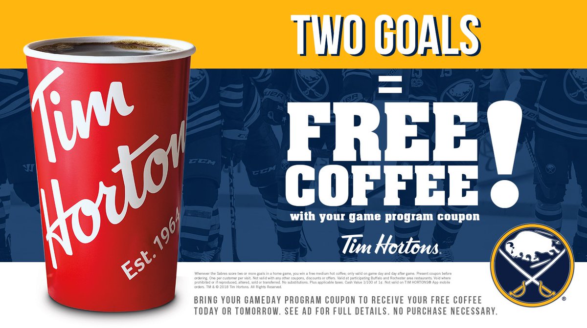 We scored 2 goals = You get free coffee!  Valid at participating @TimHortonsUS. https://t.co/axZTmodoJe