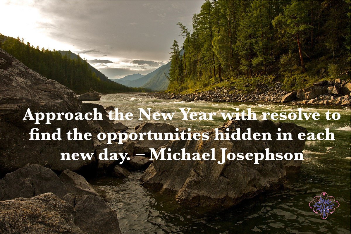 SherriNickols's tweet photo. Approach the New Year with resolve to find the opportunities hidden in each new day. – #MichaelJosephson #newyearsresolutions #2019 https://t.co/pJlGQw967G
