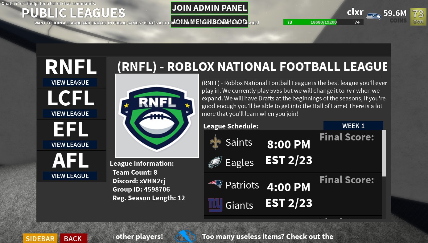 Football Universe On Twitter You Can Now View Some Of The Top - roblox football universe league