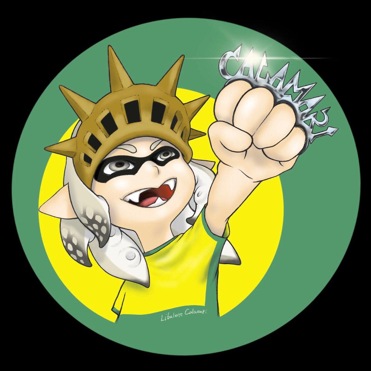 「今日という今日は、自作カラマリサポーターズアイコンに設定して、全力でくろすくん、」|ズベルバーのイラスト