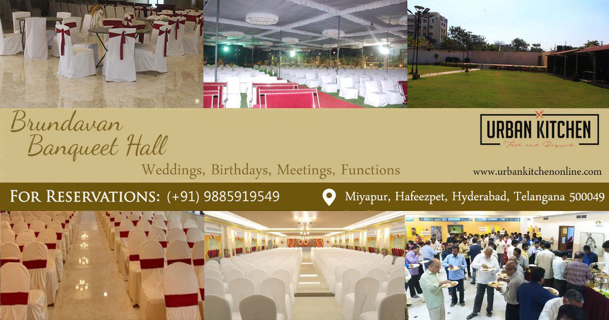 UrbanKitchen1's tweet photo. Celebrate the month of January and Your Events most Indelible@ Urban Kitchen's Brundavan Banquet Hall. #Restaurant #BanquetHalls #UrbanKitchen #Ambience #CateringServices #Celebrations #Parties #Events #Hyderabad #MiyapurV https://t.co/mmrpcRr8x5