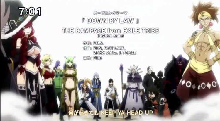 O Xrhsths リュウイ Sto Twitter 今回から新しくなったop聴いたけど 曲自体はexileにありそうな感じでカッコイイ曲だった てか Opの映像の情報量が半端なさ過ぎる アイリーンやナインハルトのヒストリア ガジルvsブラッドマン これ ざっと約58巻位の内容まで