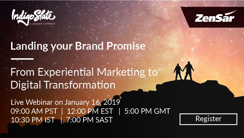 Zensar's tweet photo. Register for this upcoming Live #Webinar where we talk about Decoding the Zensar + Indigo Slate Value Proposition. Enroll now: https://t.co/dsO8kR4gsn
@IndigoSlate #Customerexperience #Digitaltransformation #RoDNeXT #ArtificialIntelligence https://t.co/K86Oy7RyGU