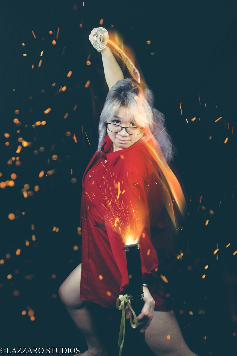 one_big_boss's tweet photo. Mia stopped by this weekend to do a bunch of shoots and somehow we ended up doing a shoot like this. I'd say it works!
Model: @mialargo
#LazzaroStudios #Studiowork #flamesword #SamuraiBusinessGirl #PowerOfAnime https://t.co/Uz9O6vkCHm